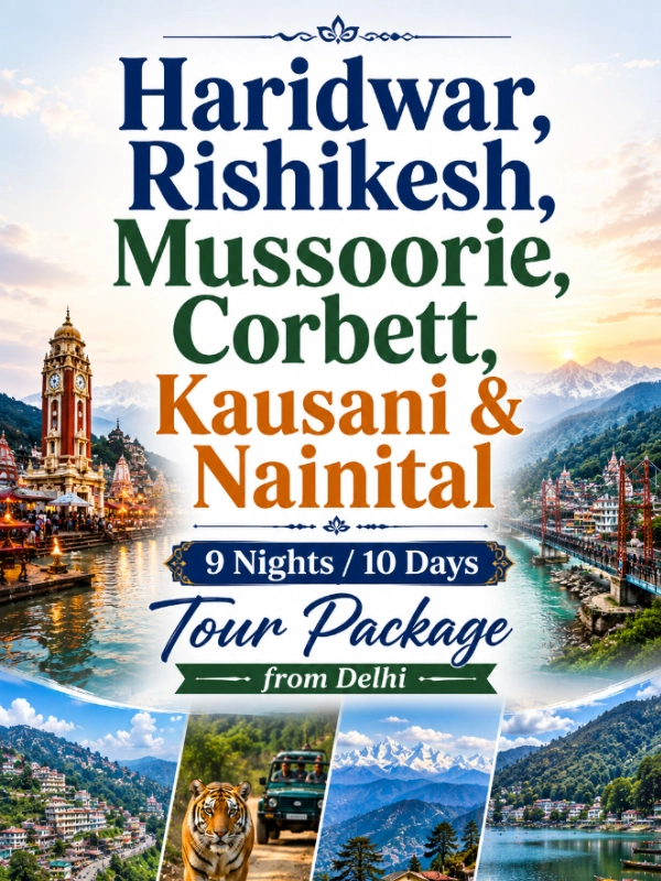 Haridwar Rishikesh Mussoorie Corbett Nainital Tour